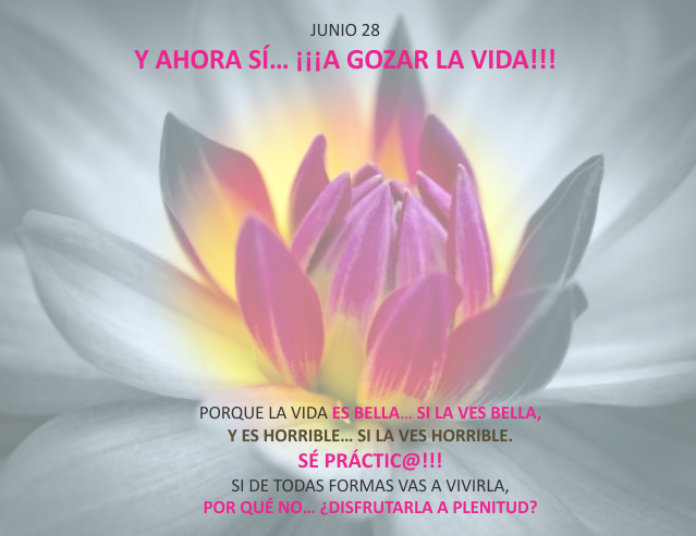 Y ahora sí... ¡¡¡A gozar la vida!!!